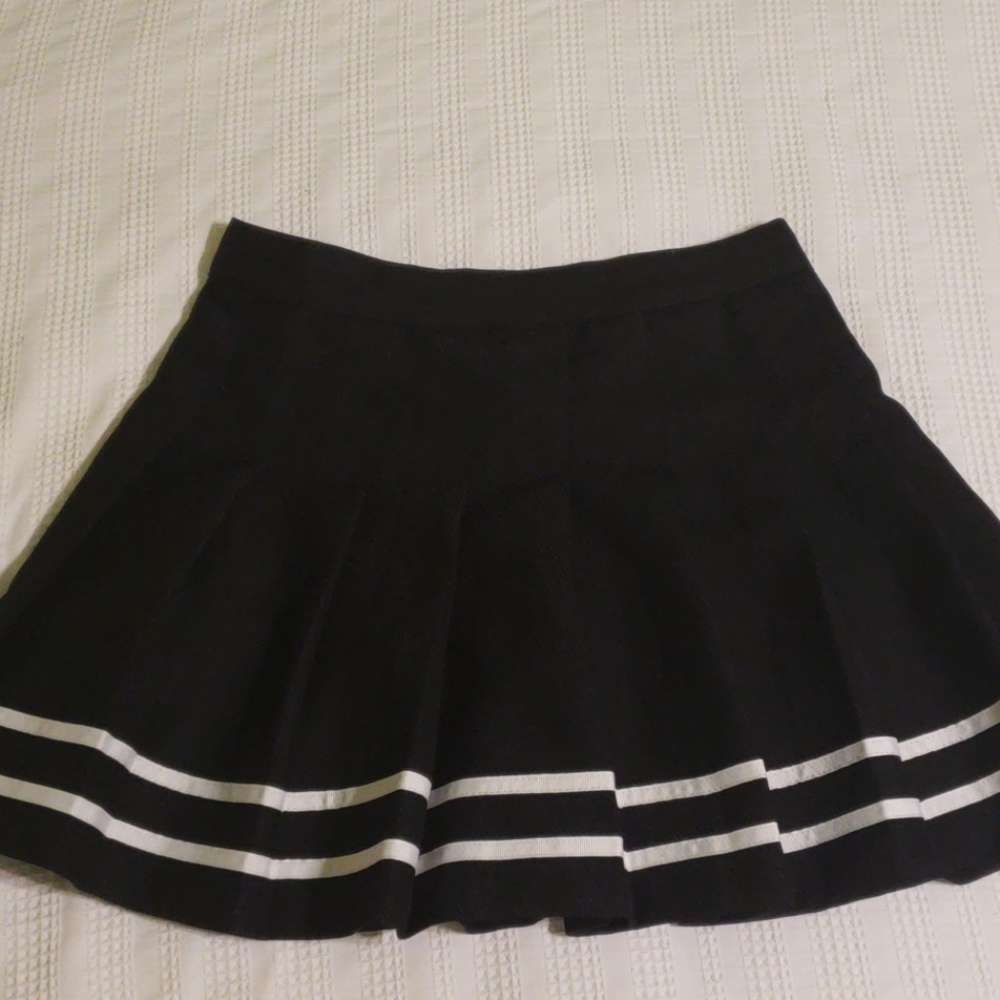 Black Pleated Tennis Skirt